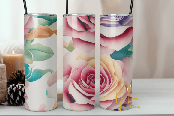 Colorful Roses Tumbler Wrap