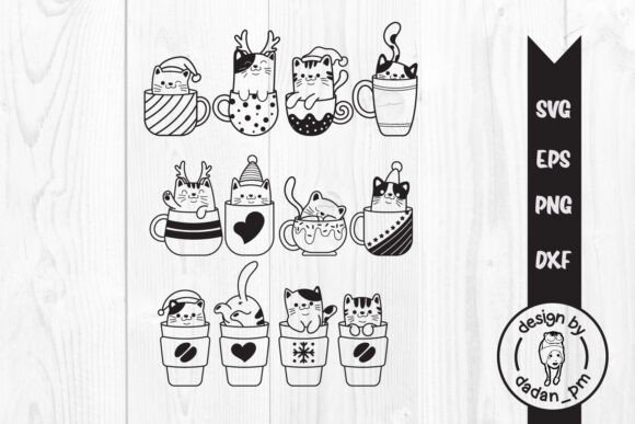 Cute Cats Christmas Svg