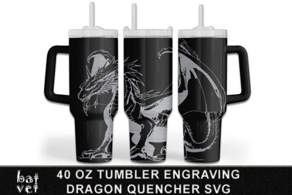 Dragon Engraving Design for 40 Oz Tumbler