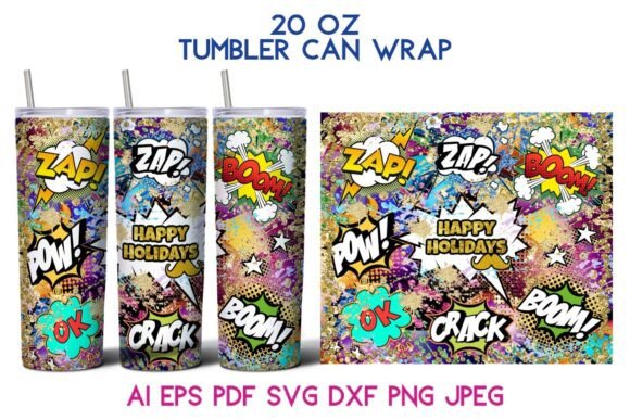Happy Holiday SVG for Tumbler Wraps