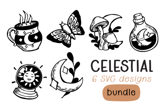 Mystical Celestial Hand-Drawn Art Bundle