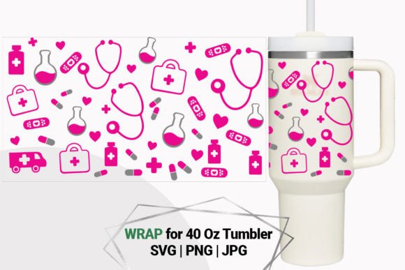Nurse Medical Wrap Tumbler Design