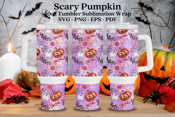 Scary Pumpkin Halloween 40oz Tumbler
