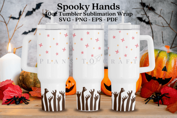 Spooky Hands Halloween 40oz Tumbler Wrap