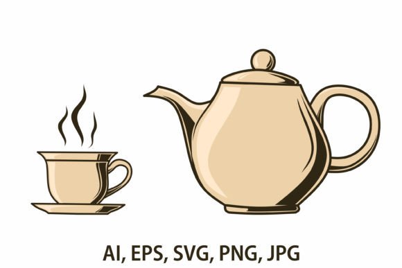 Tea Cup and Tea Pot Design