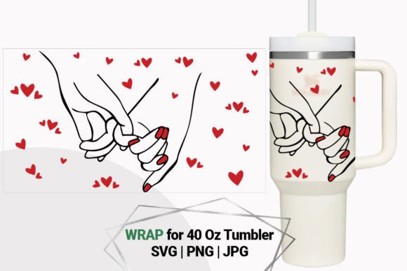 Valentines Day Wrap for 40 Oz Tumbler