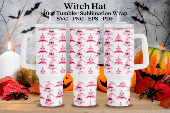 Witch Hat Halloween 40oz Tumbler Wrap